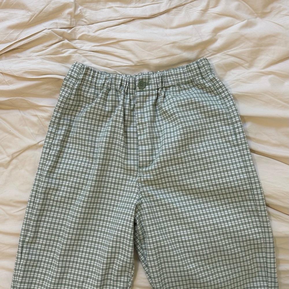 Brandy Melville green plaid pants